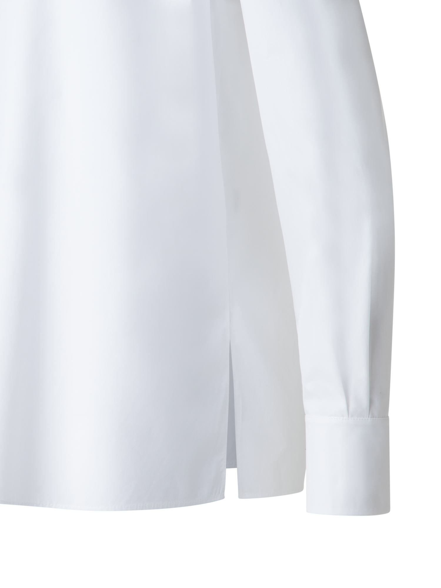 Designer Cotton Blouse with Gathered Shoulder Detail - neutral - white