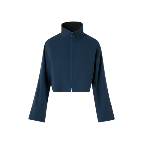 Cropped Jacket in Cotton Double-Face