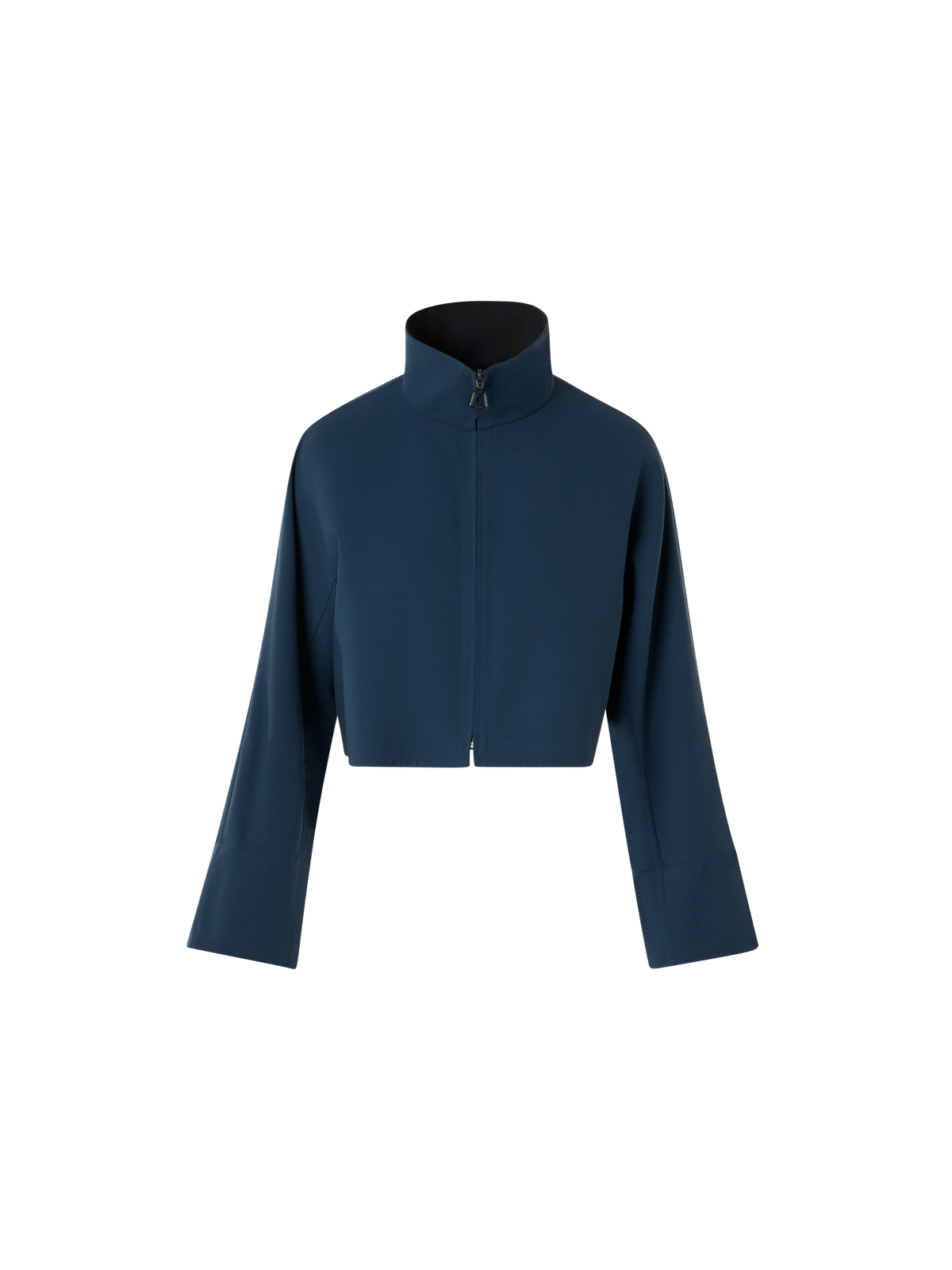 Designer Cropped Jacket in Cotton Double-Face - black - neutral - navy - blue