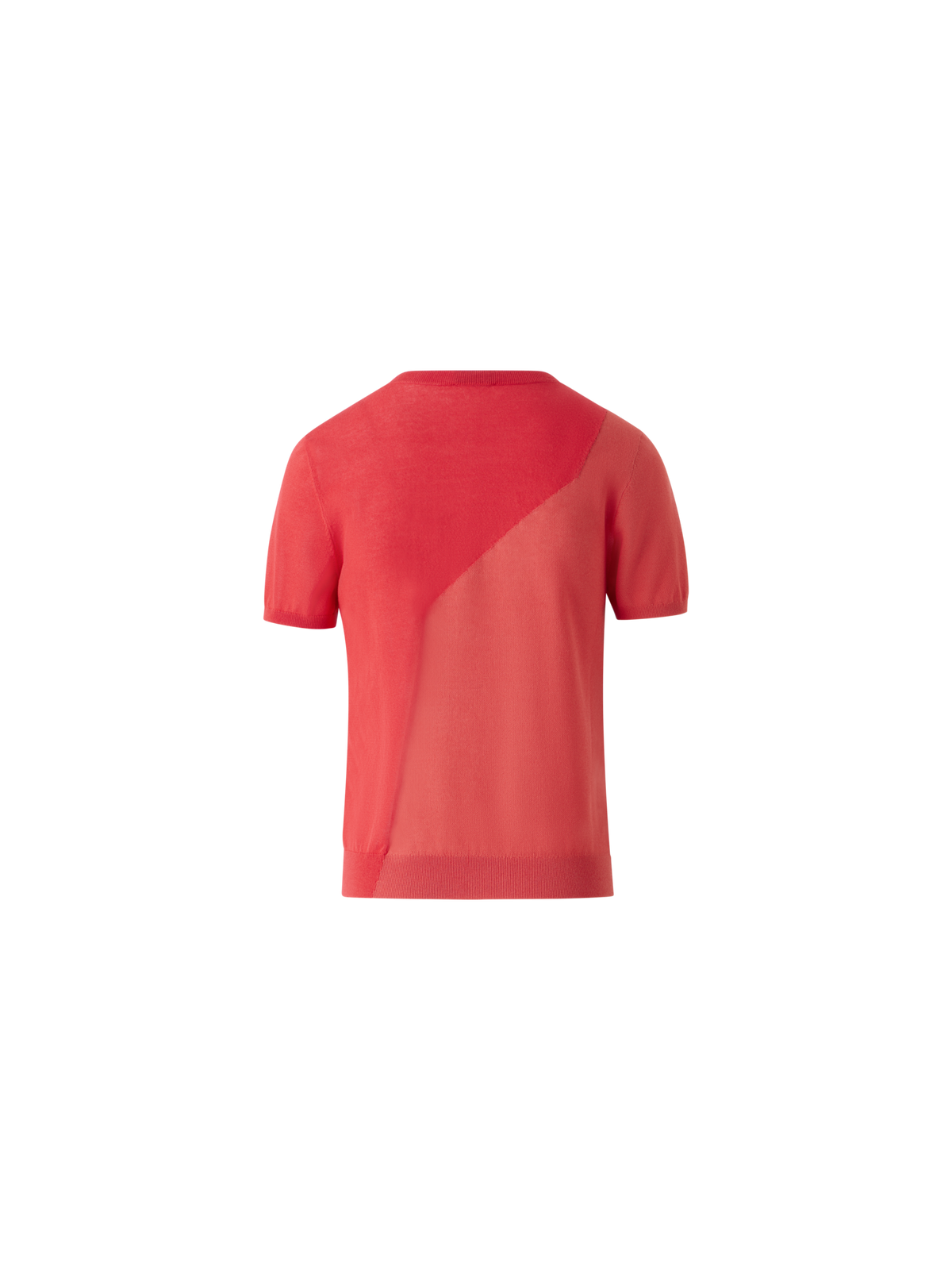 Designer Silk Cotton High Plains Intarsia Sweater - red