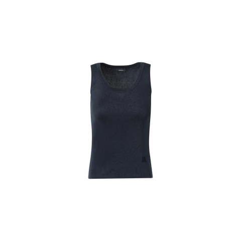 Silk Tank Top with Golden Lurex