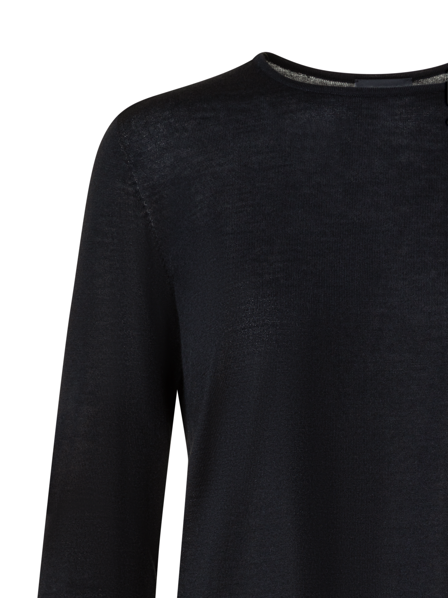 Designer Seamless Pullover from Cashmere Silk - black