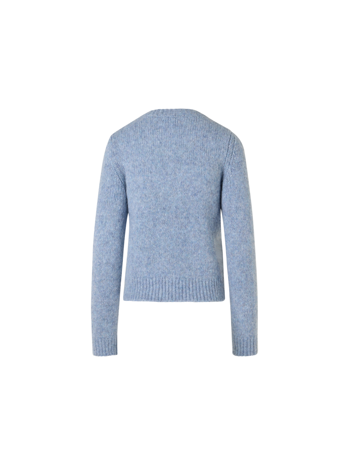 Designer Relaxed Knit Sweater in Fluffy Alpaca - blue