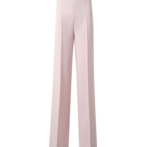 Wide Straight Wool Double-Face Pants