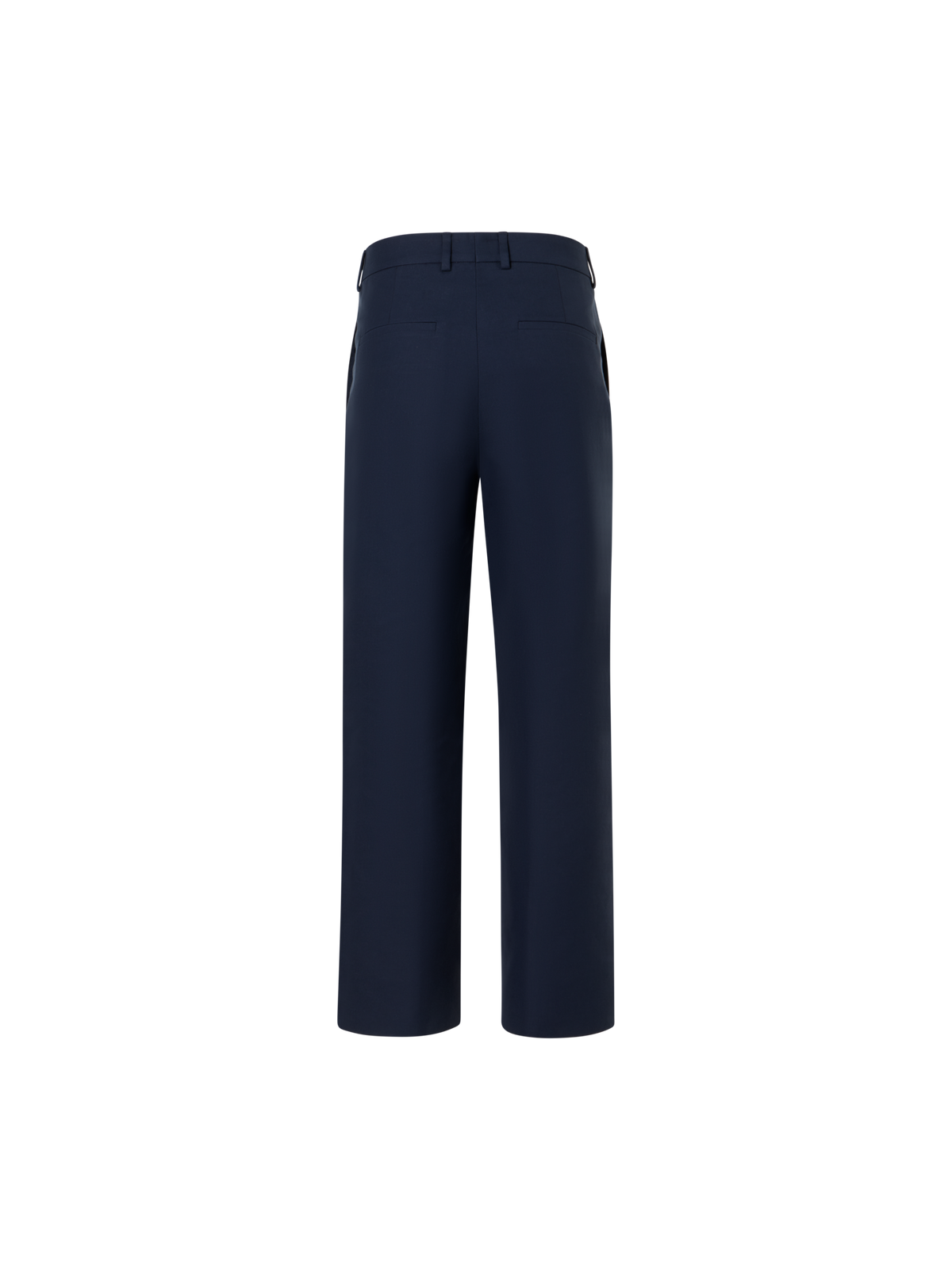 Designer Christelle Cropped Wide-Leg Pants in Cotton-Silk Double-Face - navy