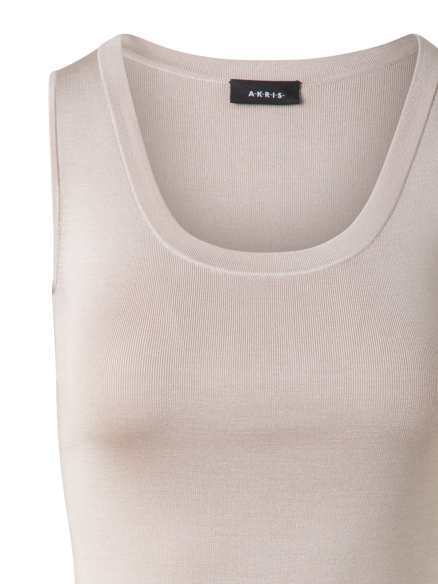 Designer Silk Knit Tank Top - neutral - pastel - beige