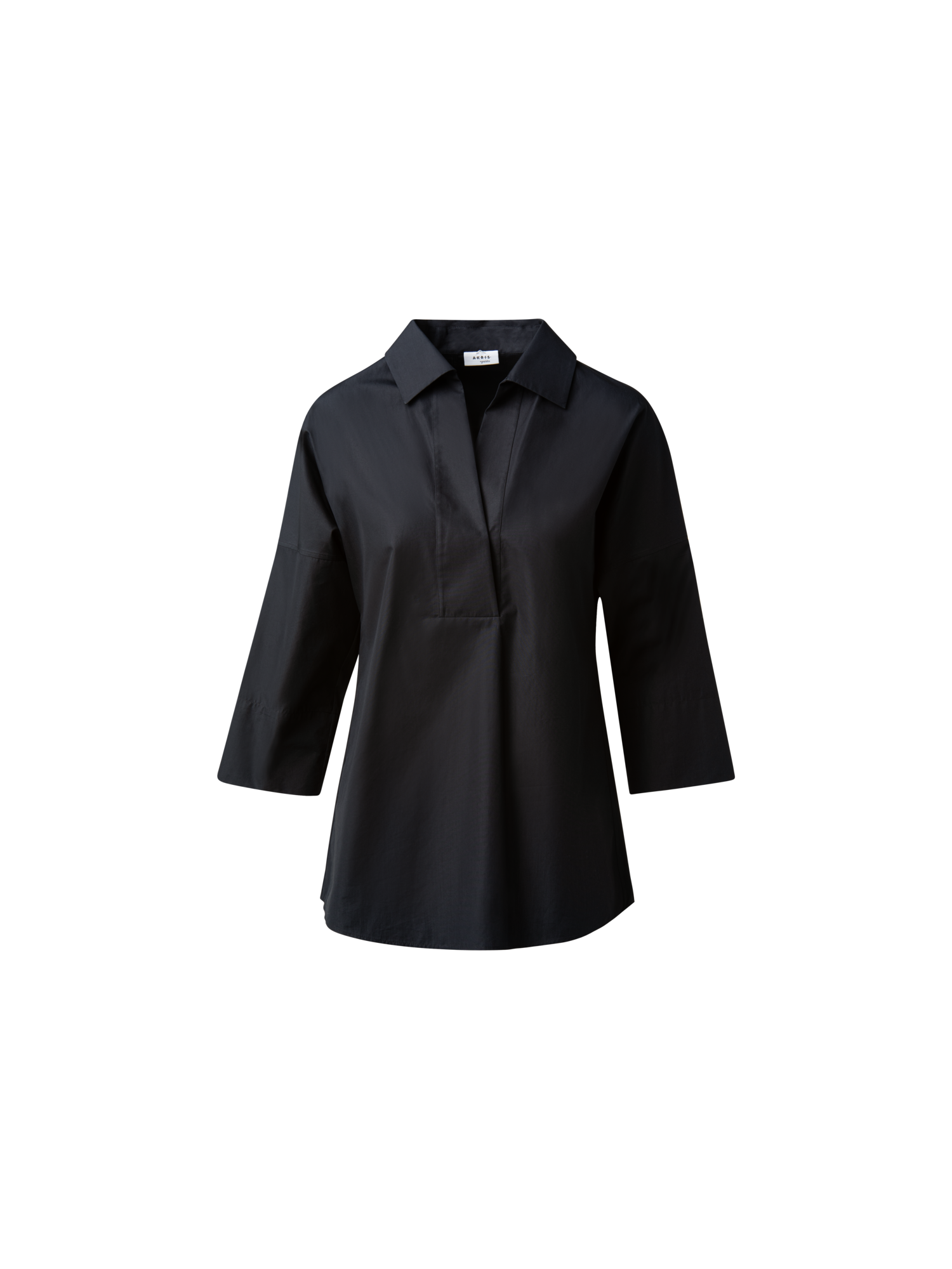 Designer Oversized Shirt with Kimono Sleeves - black