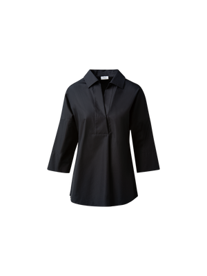 Designer Oversized Shirt with Kimono Sleeves - black