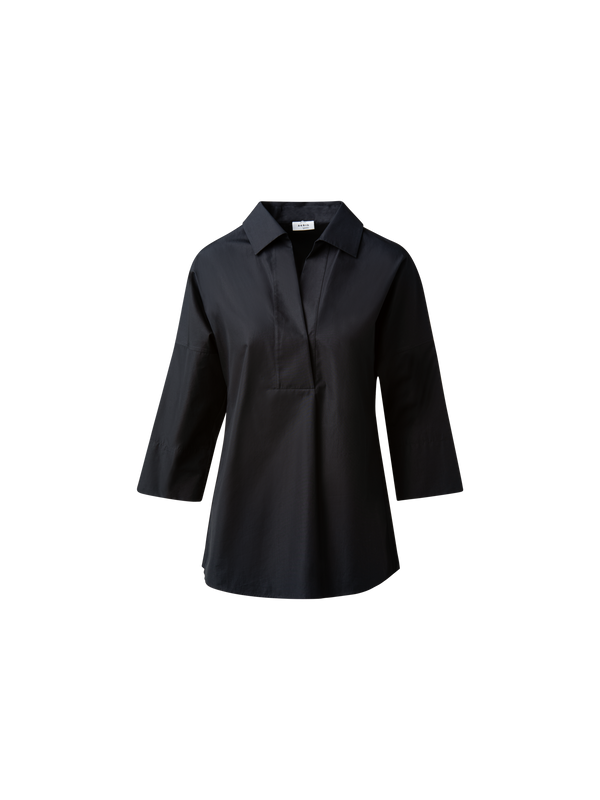 Designer Oversized Shirt with Kimono Sleeves - black