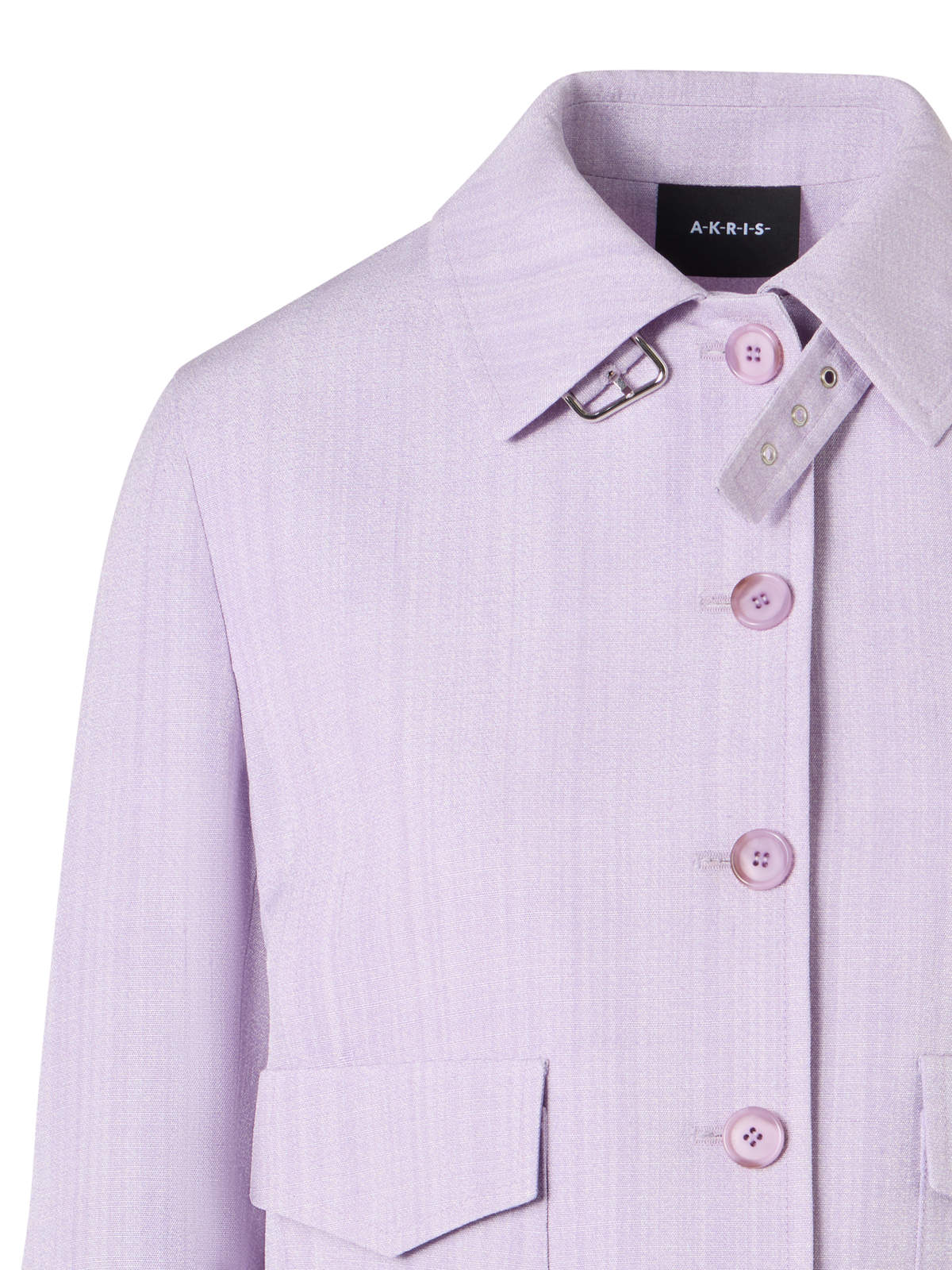Designer Peer Short Jacket in Melange Twill - pastel