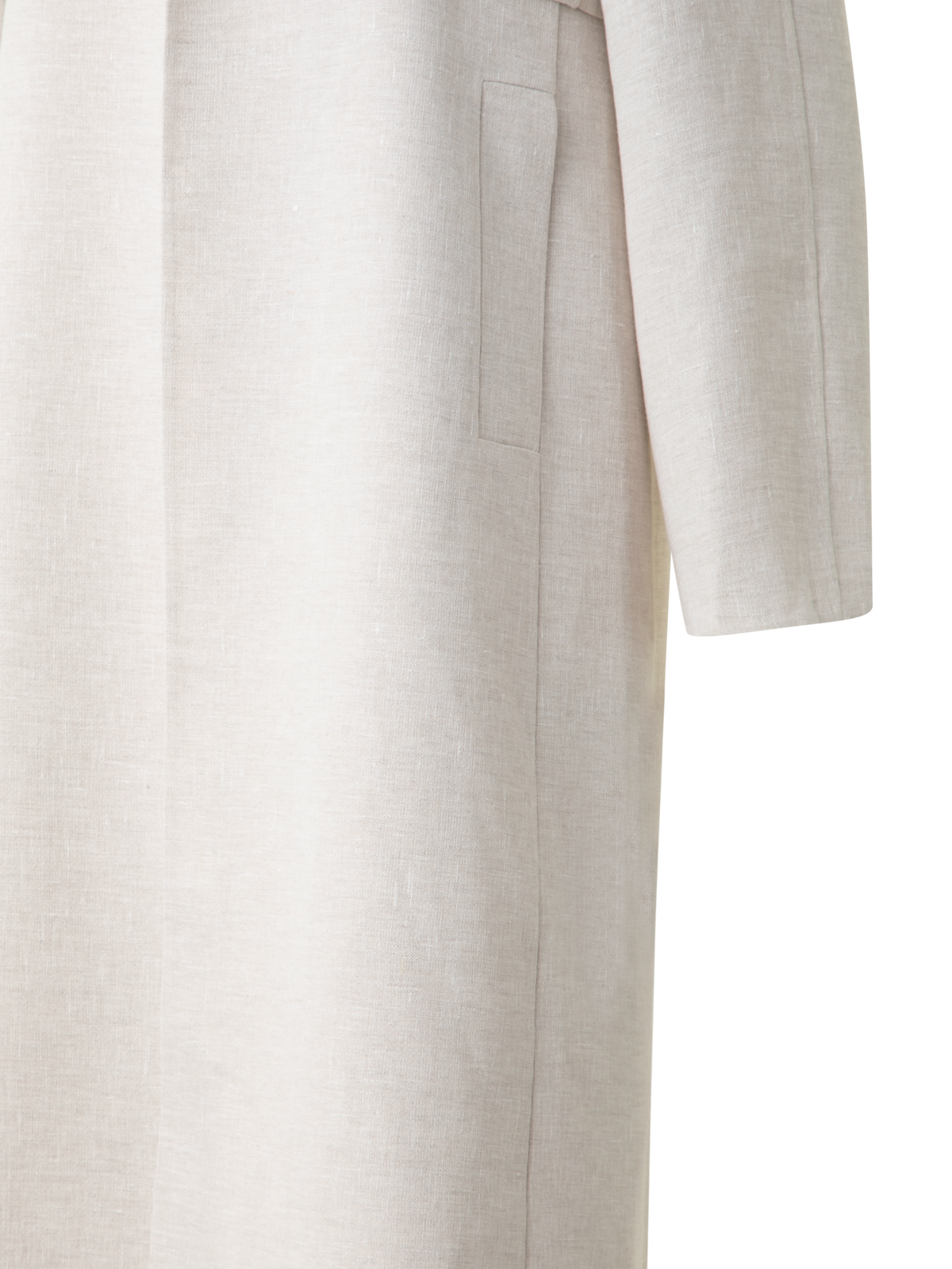 Designer Duo Coat - Vest and Bolero in Linen Double-Face - neutral - grey - ecru - white