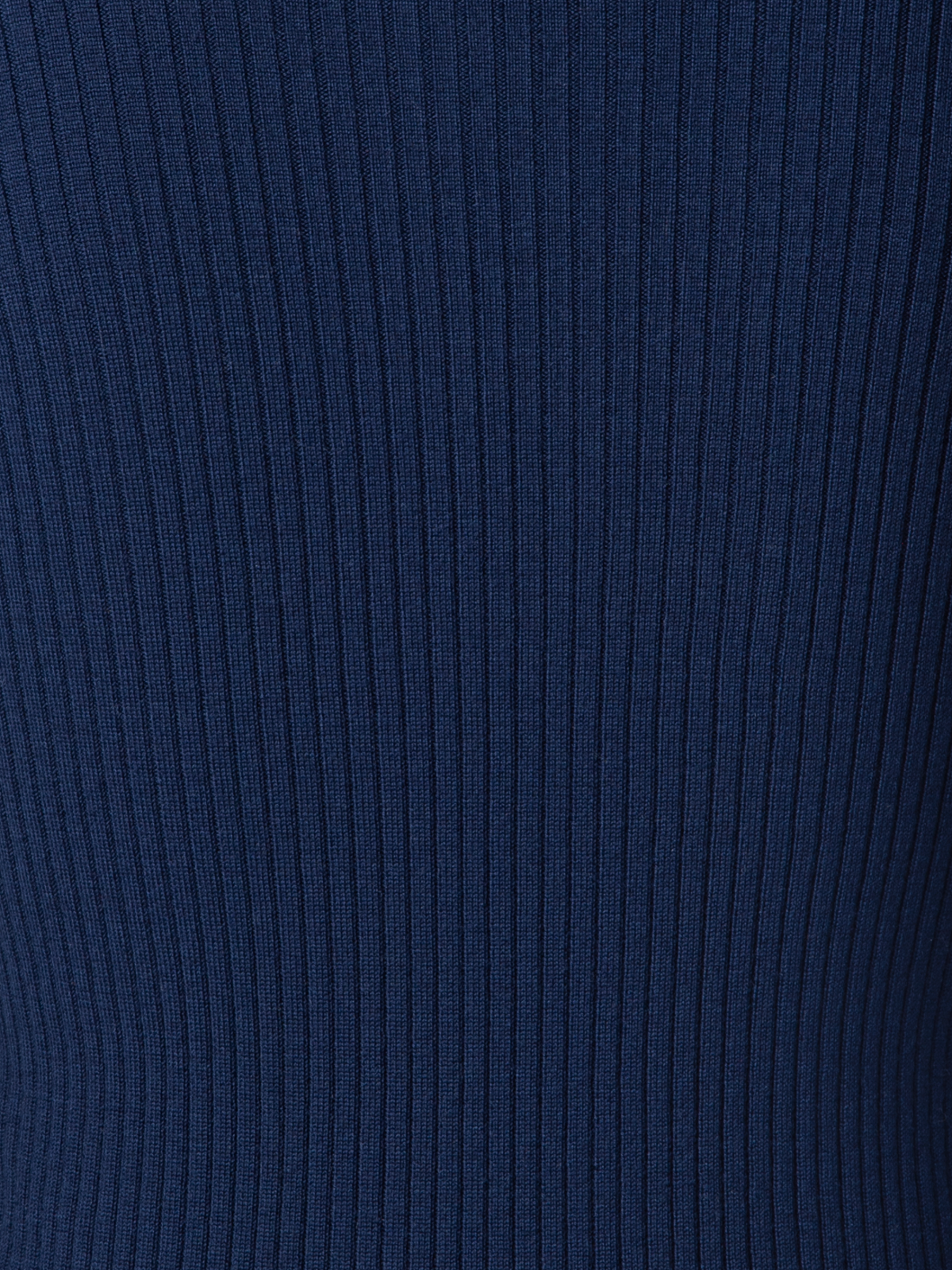 Designer Ribbed Merino Sweater with XL-Collar - navy - blue
