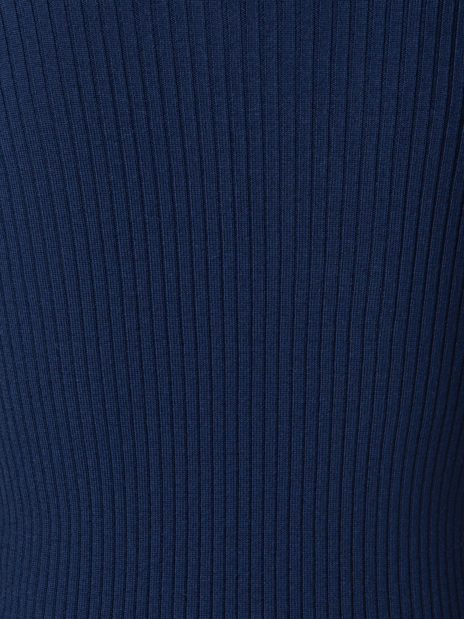 Designer Ribbed Merino Sweater with XL-Collar - navy - blue