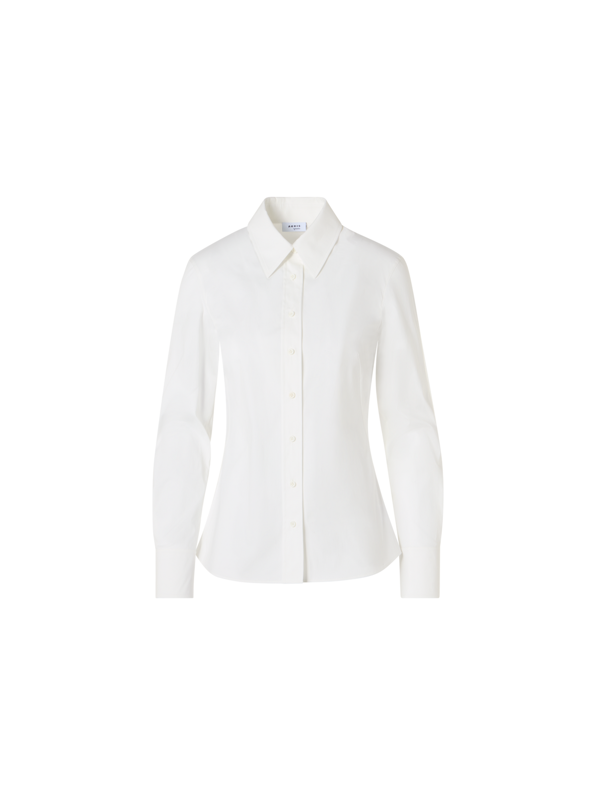 Designer Stretch Cotton Poplin Blouse - ecru