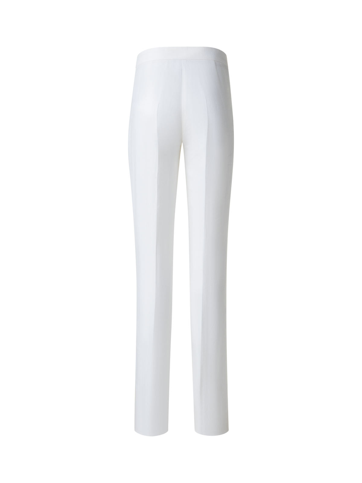Designer Straight Linen Pants - neutral - ecru - white