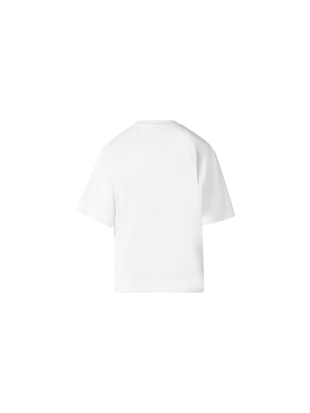 Designer Boxy Cotton T-Shirt with 3D Carnation Detail - neutral - ecru - white