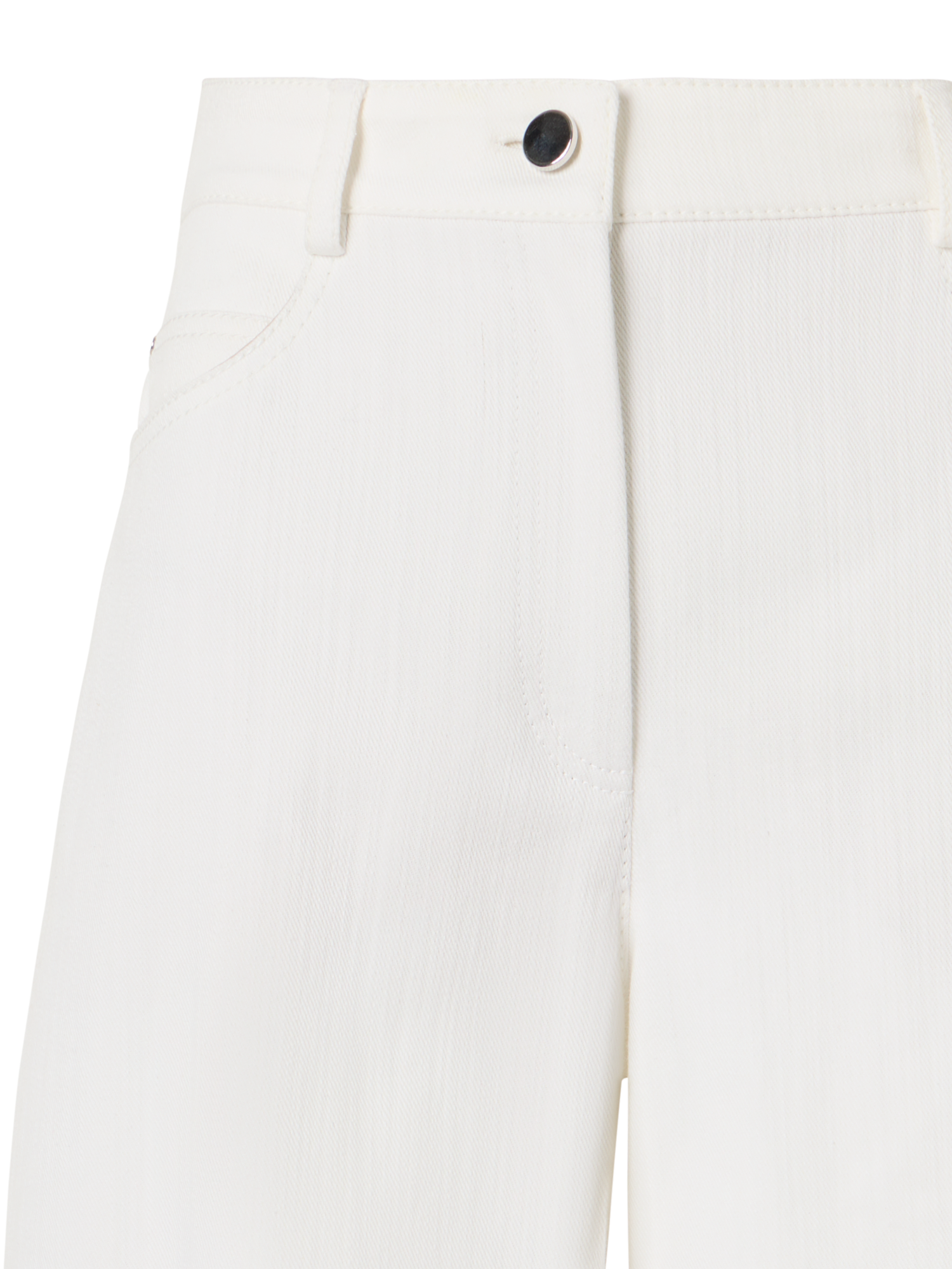 Designer Farrow Pants in Cotton-Stretch Denim - white