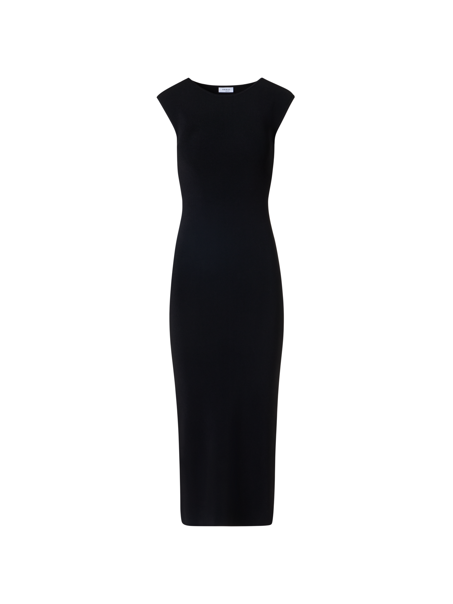Designer Sleeveless Viscose Jersey Dress - black