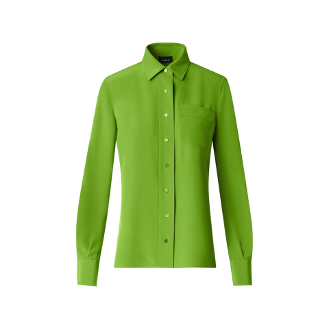 Fitted Silk Shirt Blouse