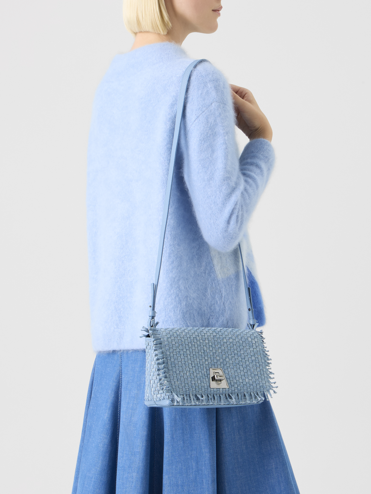Designer Anouk Small Day Bag - blue #editorial