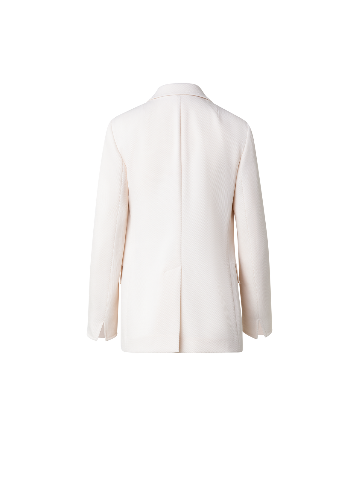 Designer Boyfriend Blazer in Wool Tricotine - neutral - ecru - white