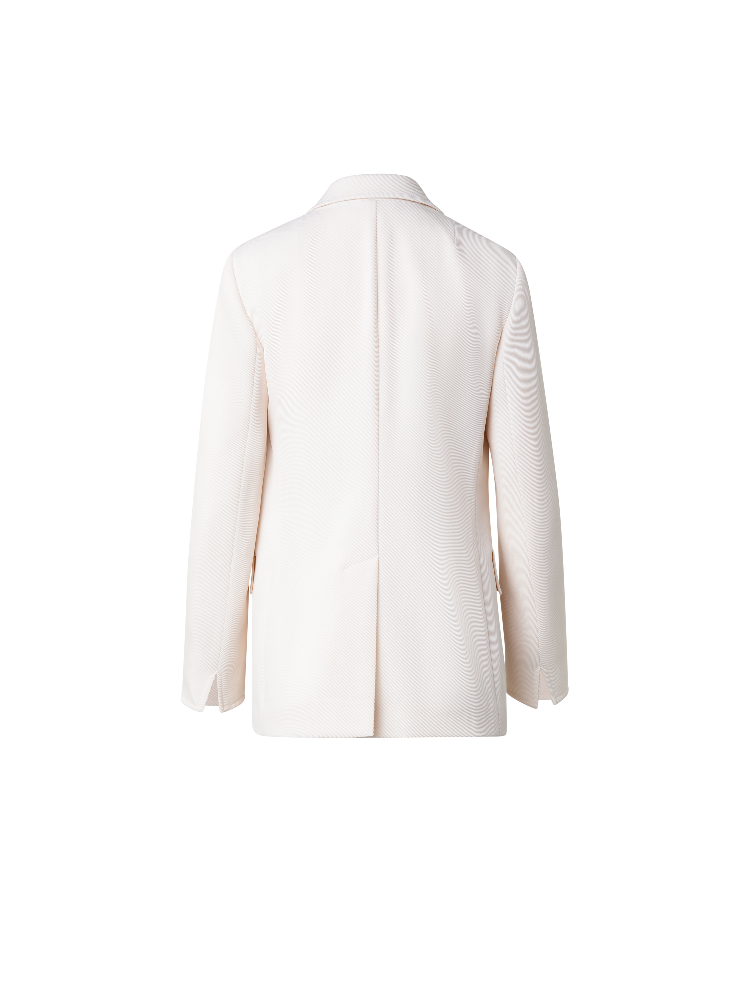 Designer Boyfriend Blazer in Wool Tricotine - neutral - ecru - white