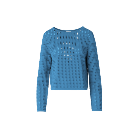 Knit Sweater in Chunky Cotton Mesh