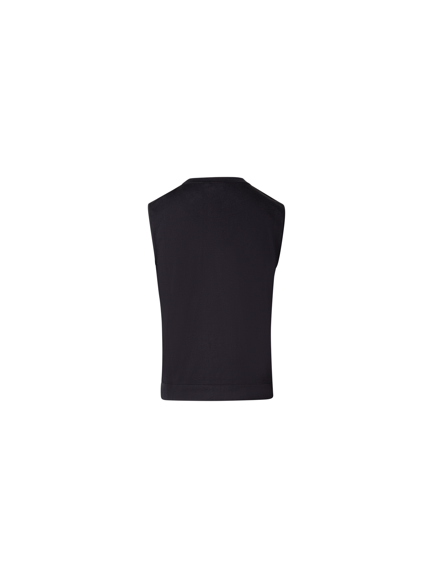 Designer 1/5 Sea Island Cotton Tank Top - black