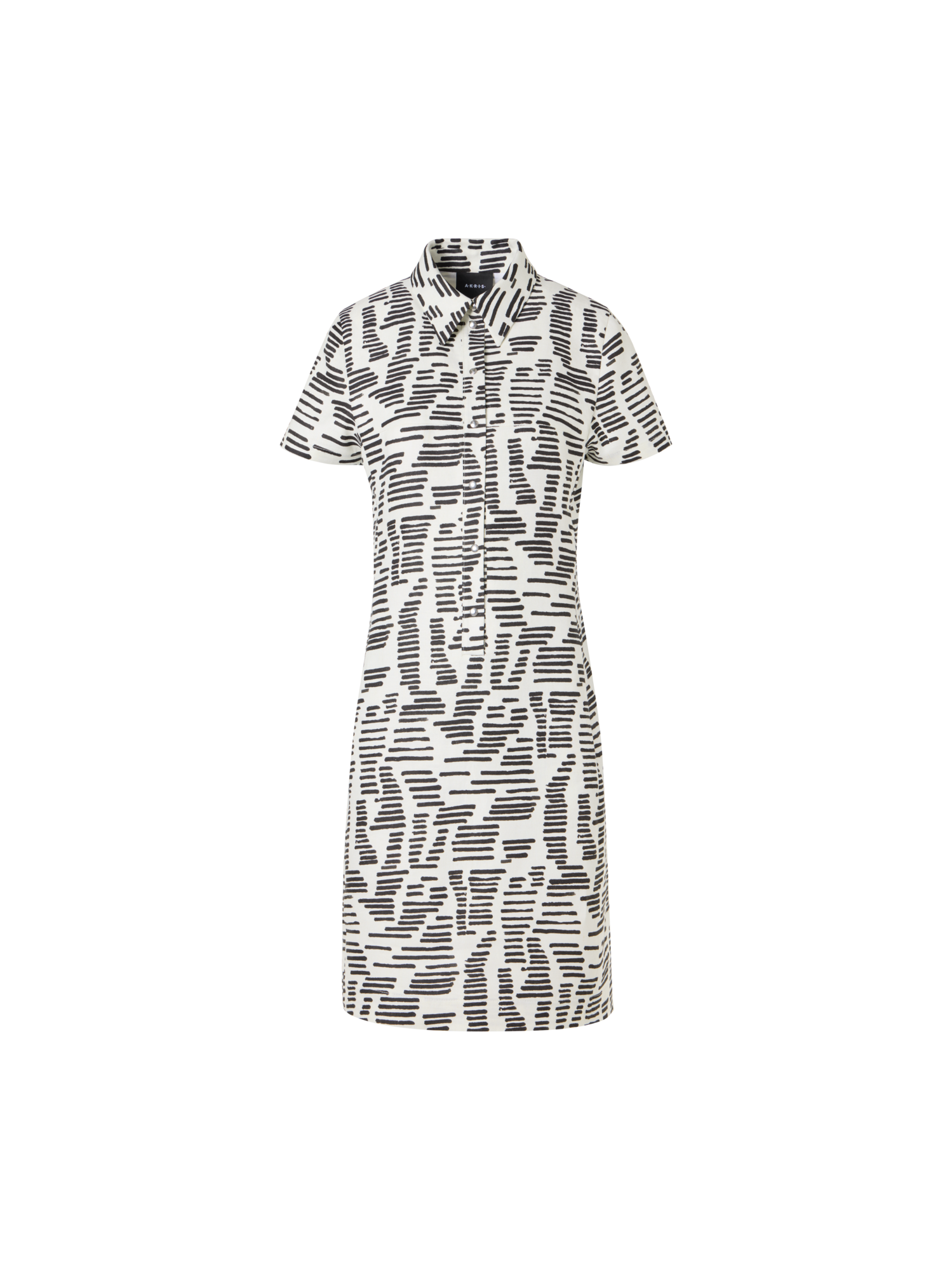 Designer Short-Sleeve Dance Movements Polo Dress - multicolor