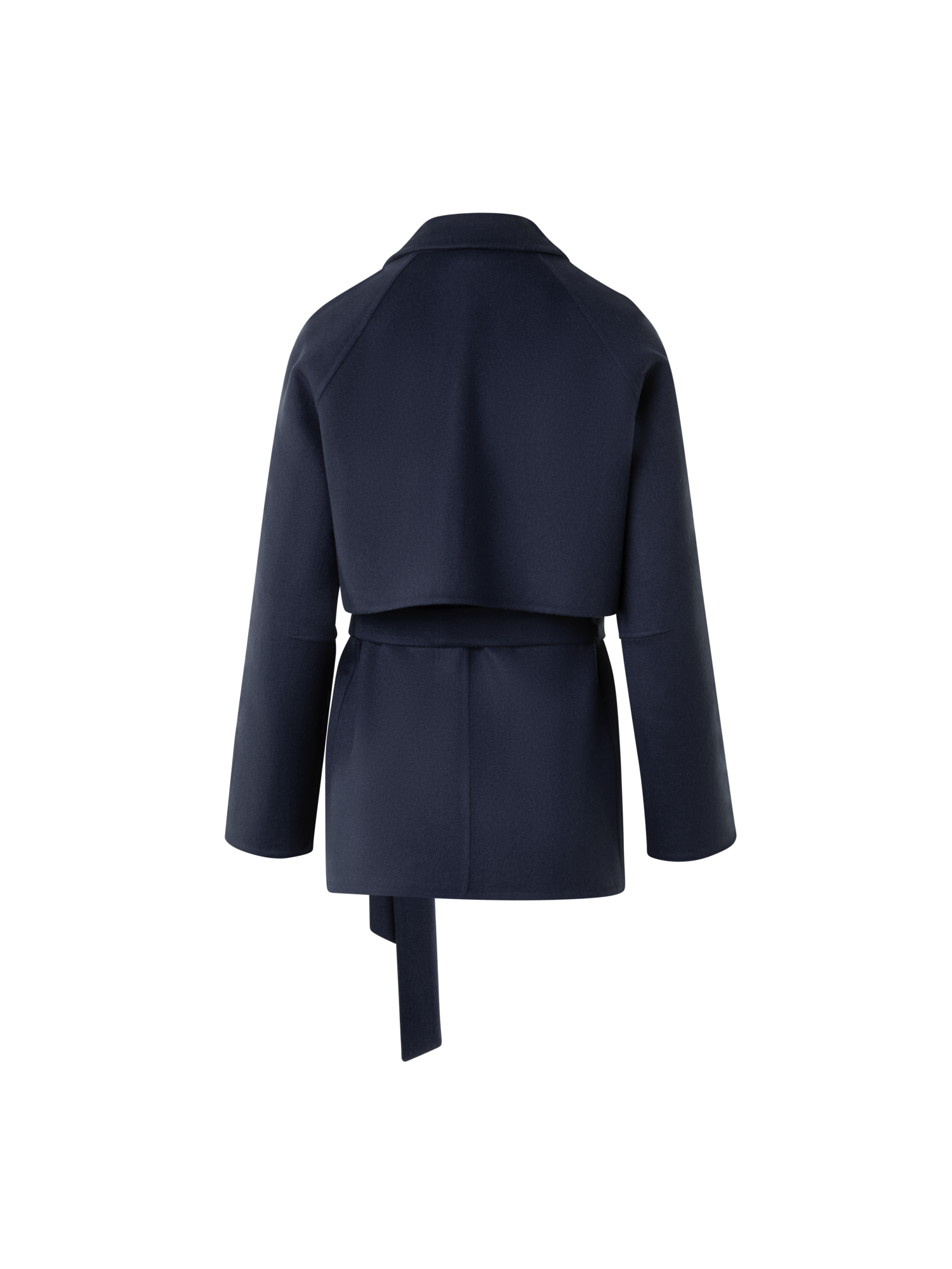 Designer Short Duo Coat - Cashmere Vest and Bolero - neutral - navy - blue