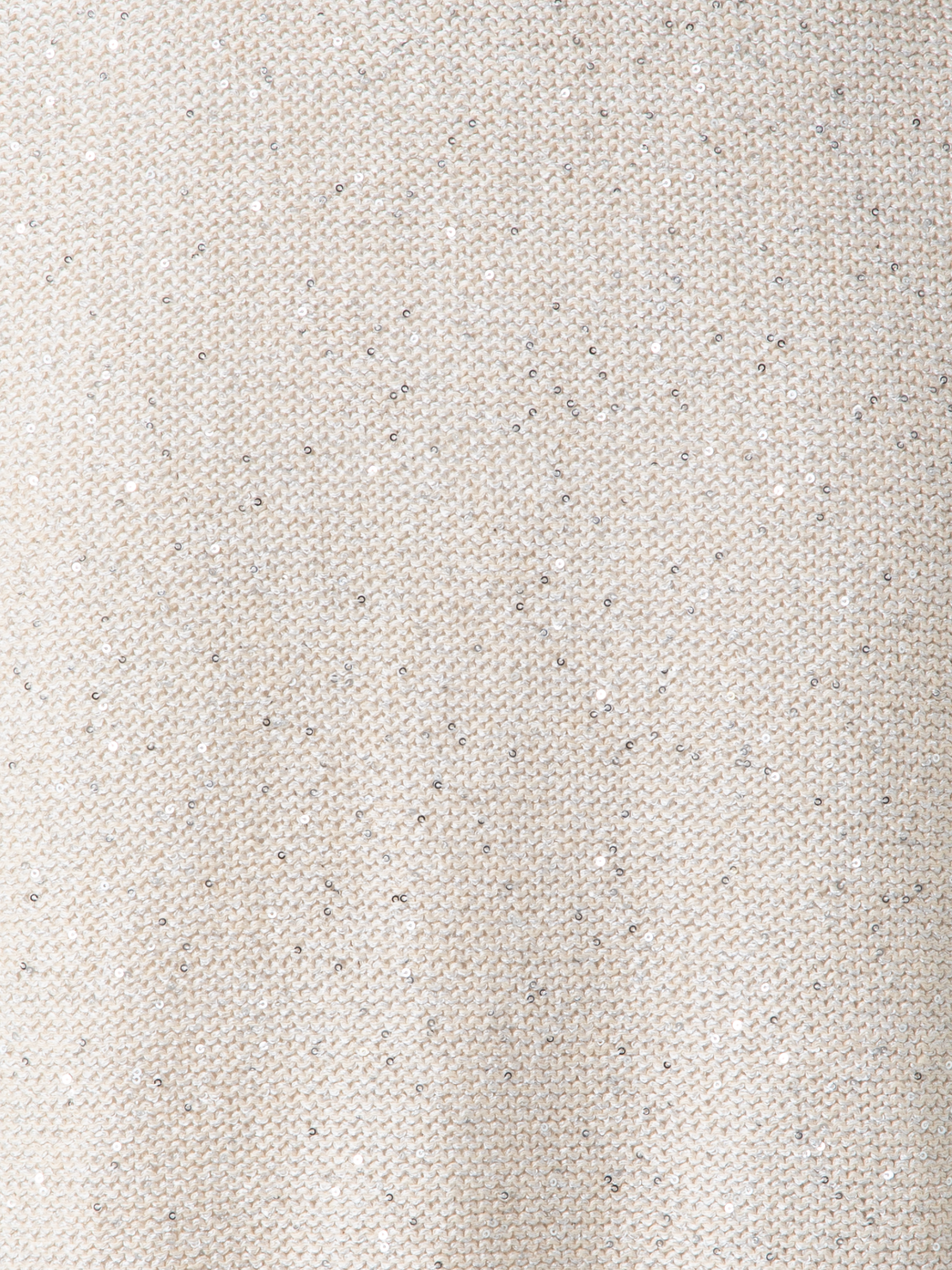 Designer Sleeveless Linen Cotton Knit Top with Sequins - neutral - pastel - beige