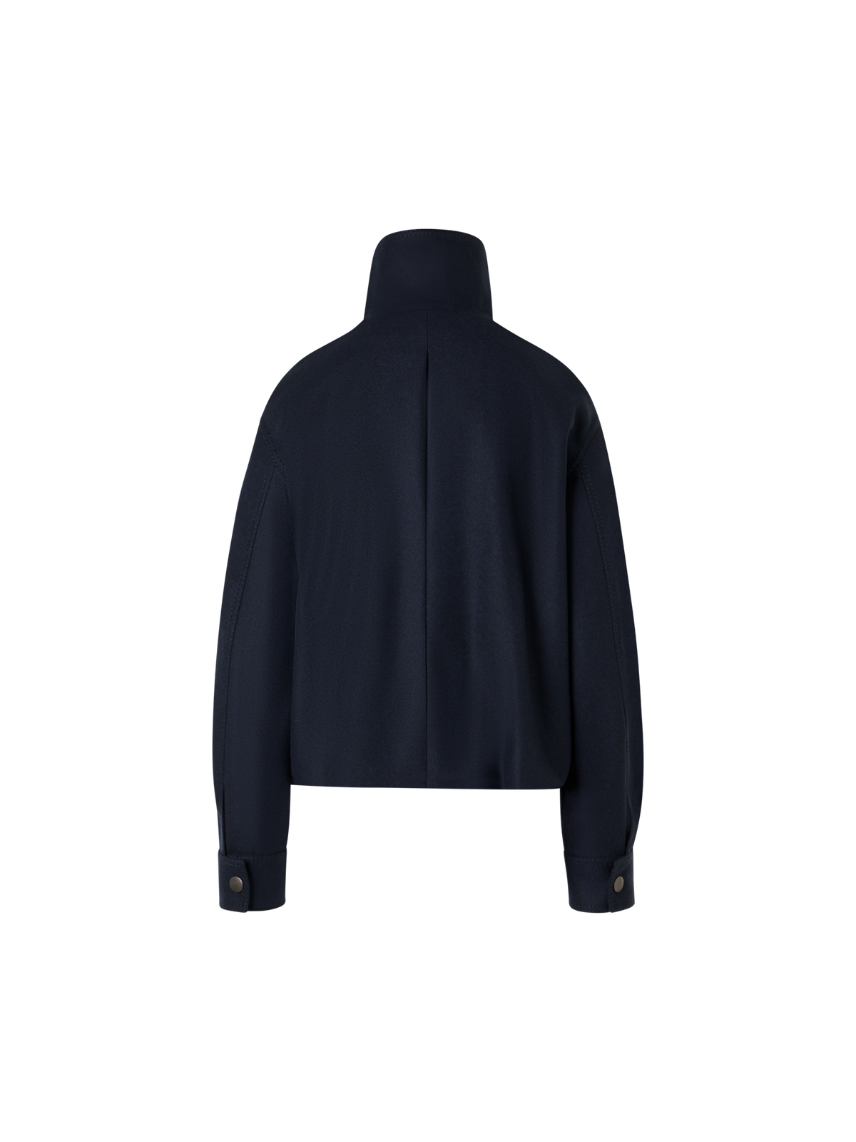 Designer Blouson in Heavy Wool Flannel - blue - navy