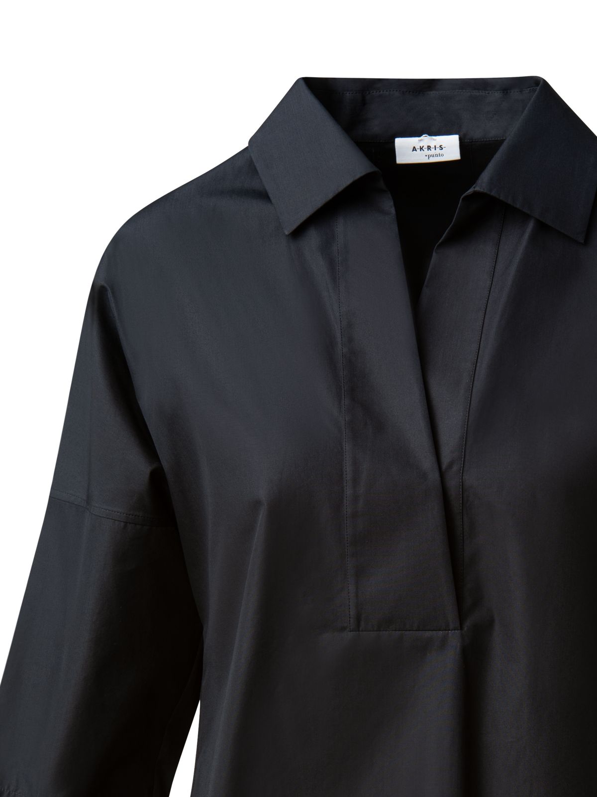 Designer Oversized Shirt with Kimono Sleeves - black