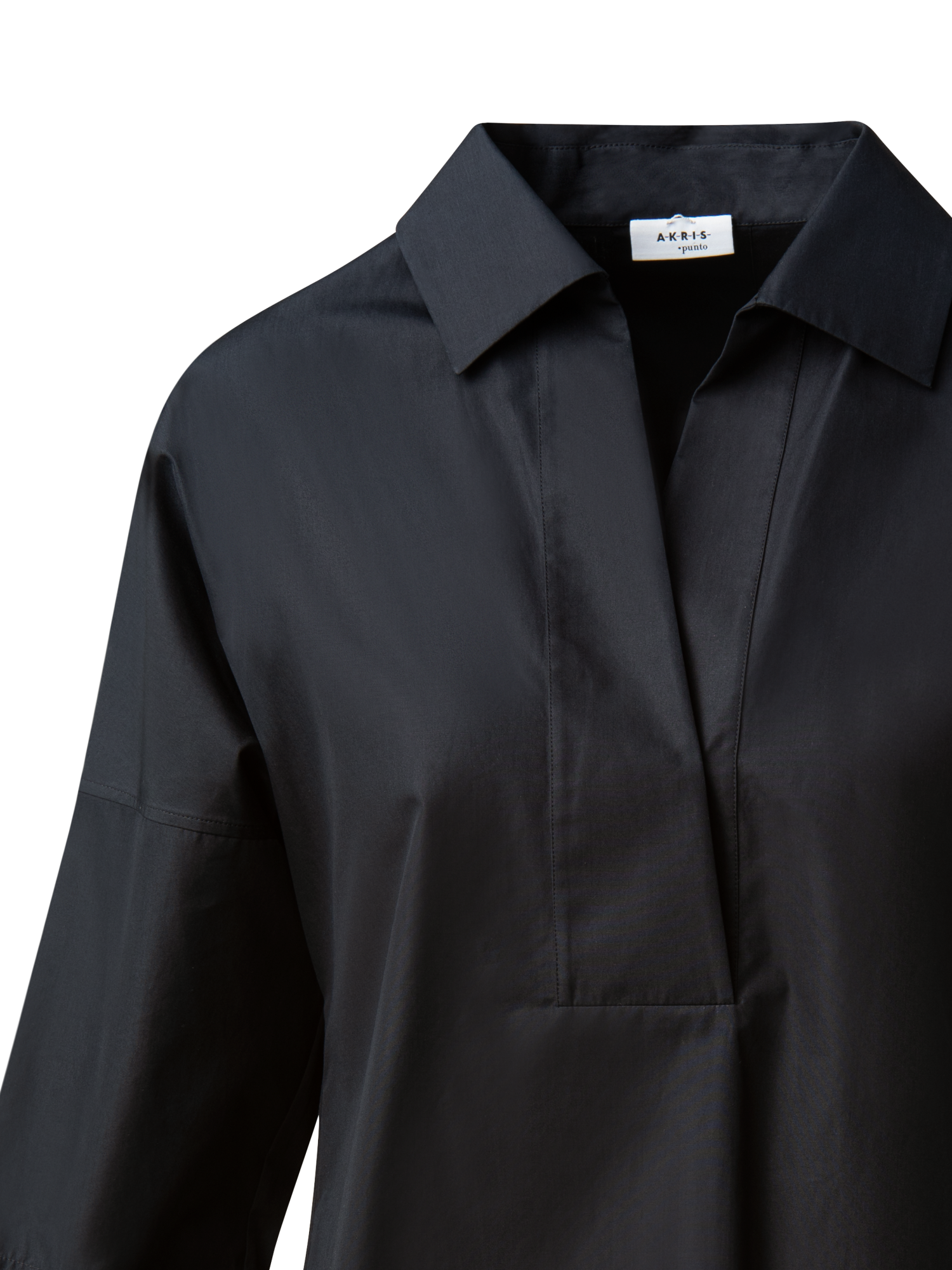 Designer Oversized Shirt with Kimono Sleeves - black