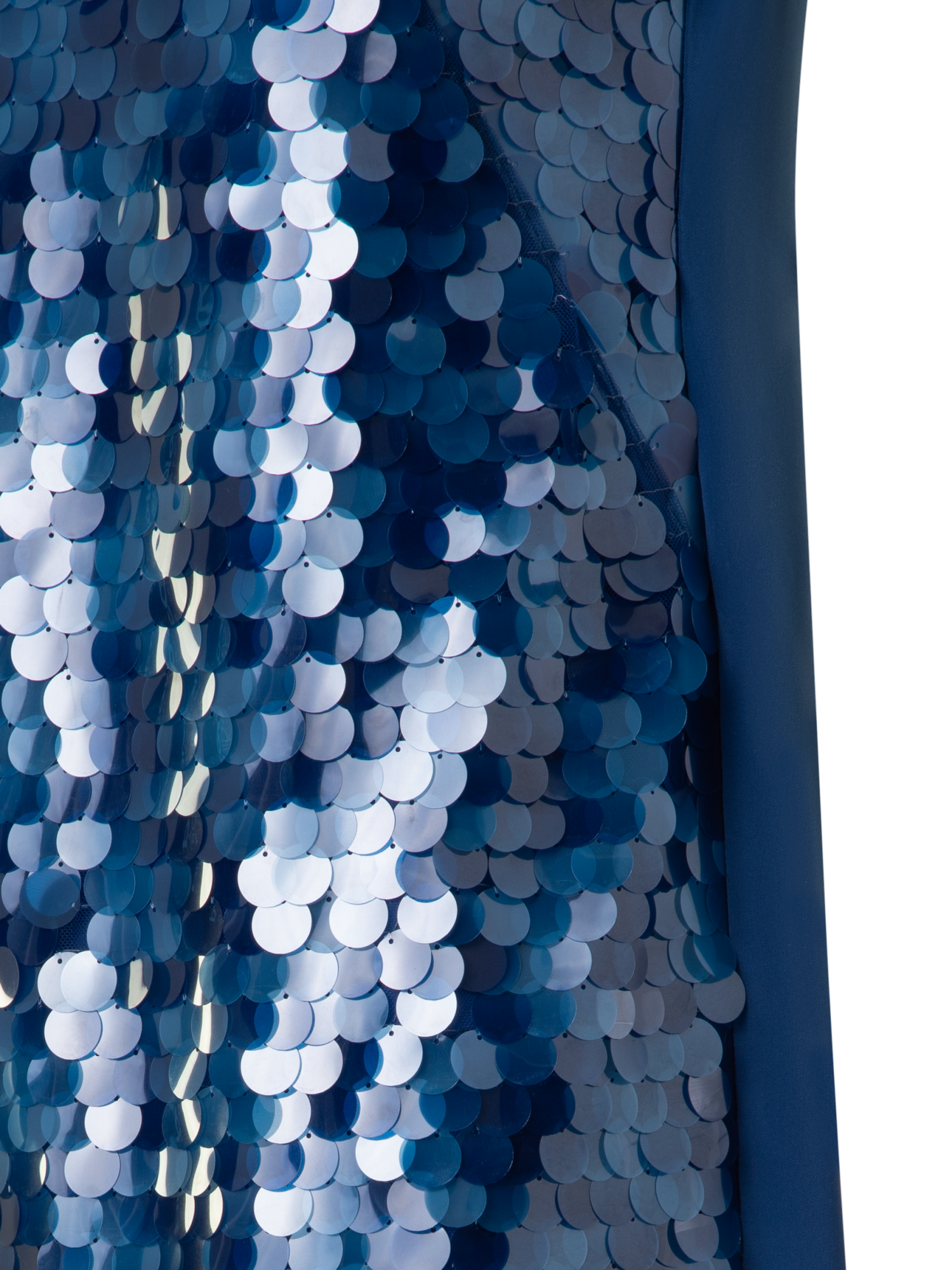 Designer Maxi Dress in Dot Sequins - navy - blue - multicolor