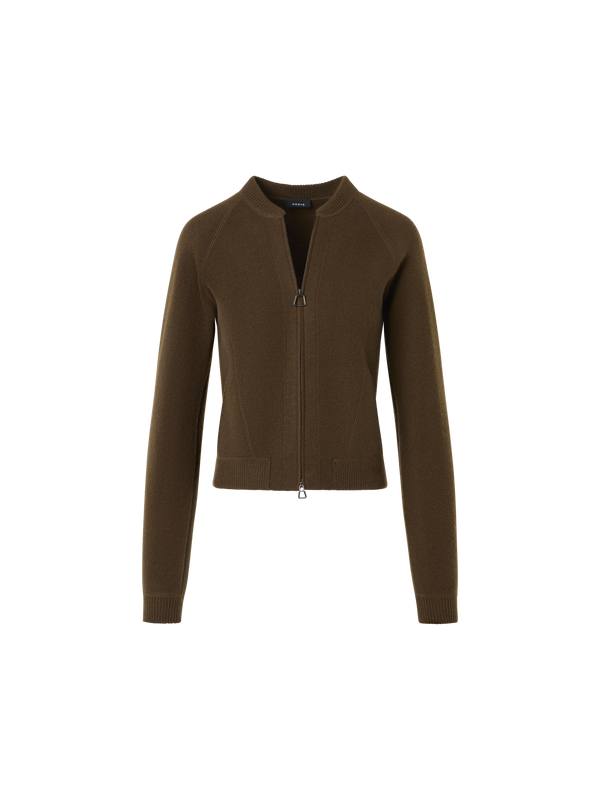 Designer Short Cashmere Piqué Cardigan