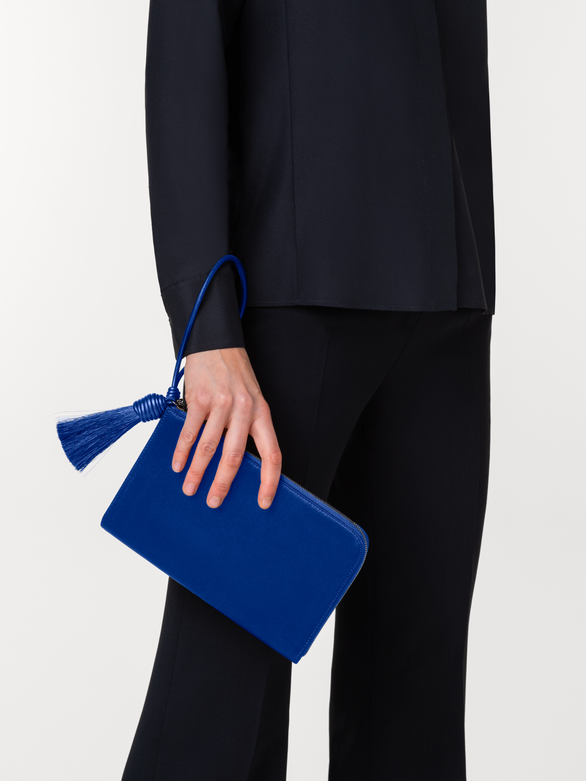 Designer Alexa Tassle Pouch - blue #editorial