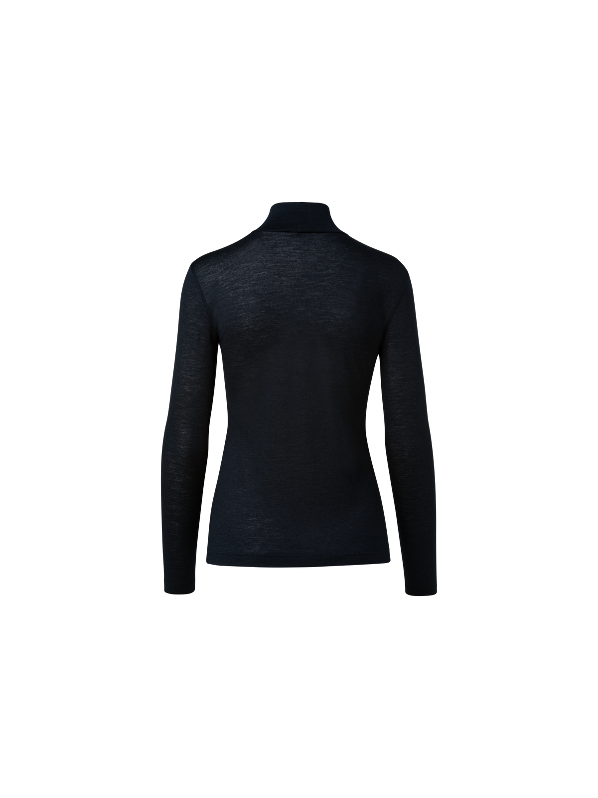 Designer Turtleneck Shirt from Cashmere Silk - navy - blue