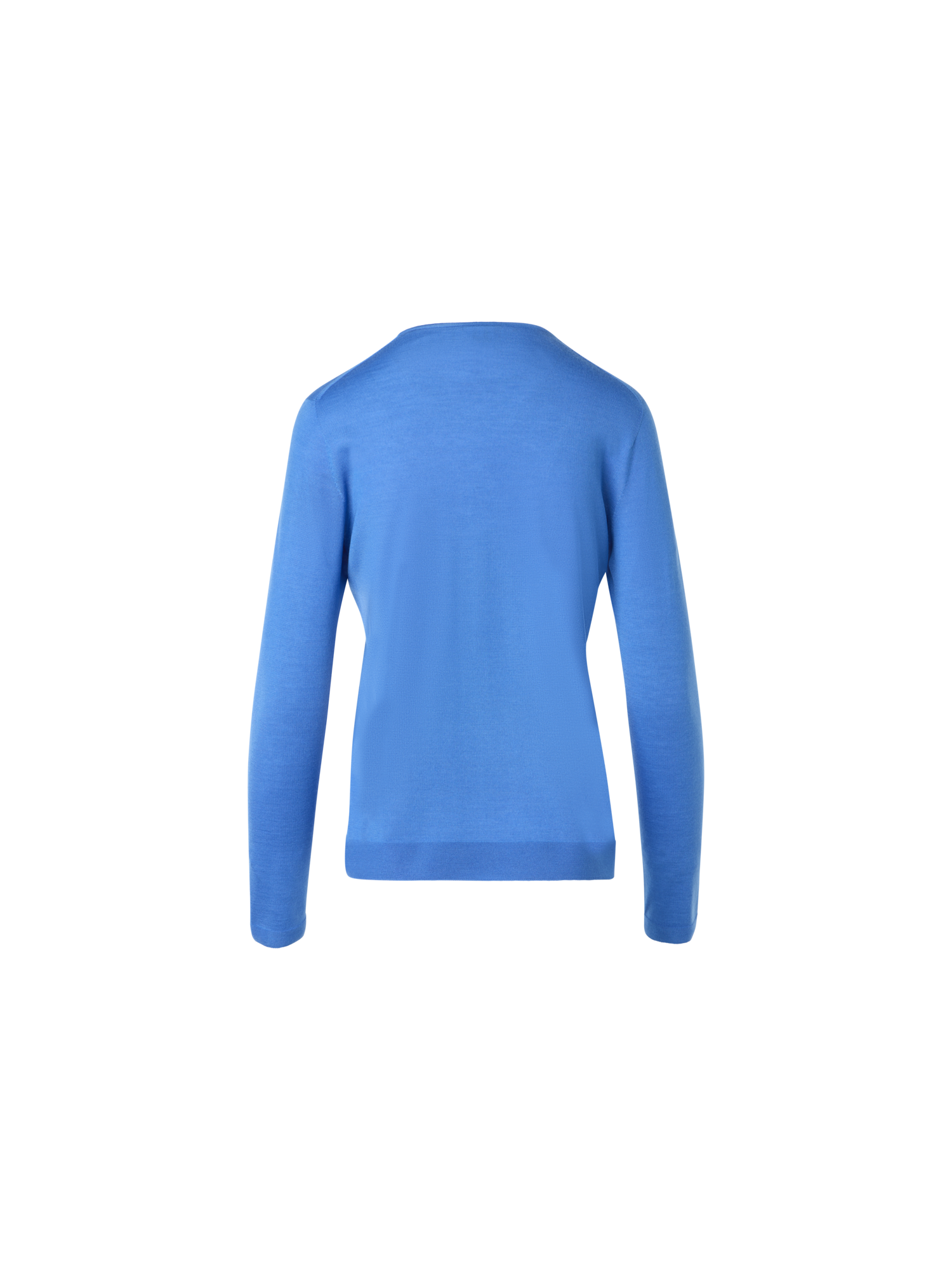 Designer Seamless Crew Neck Sweater in Cashmere Silk - navy - blue