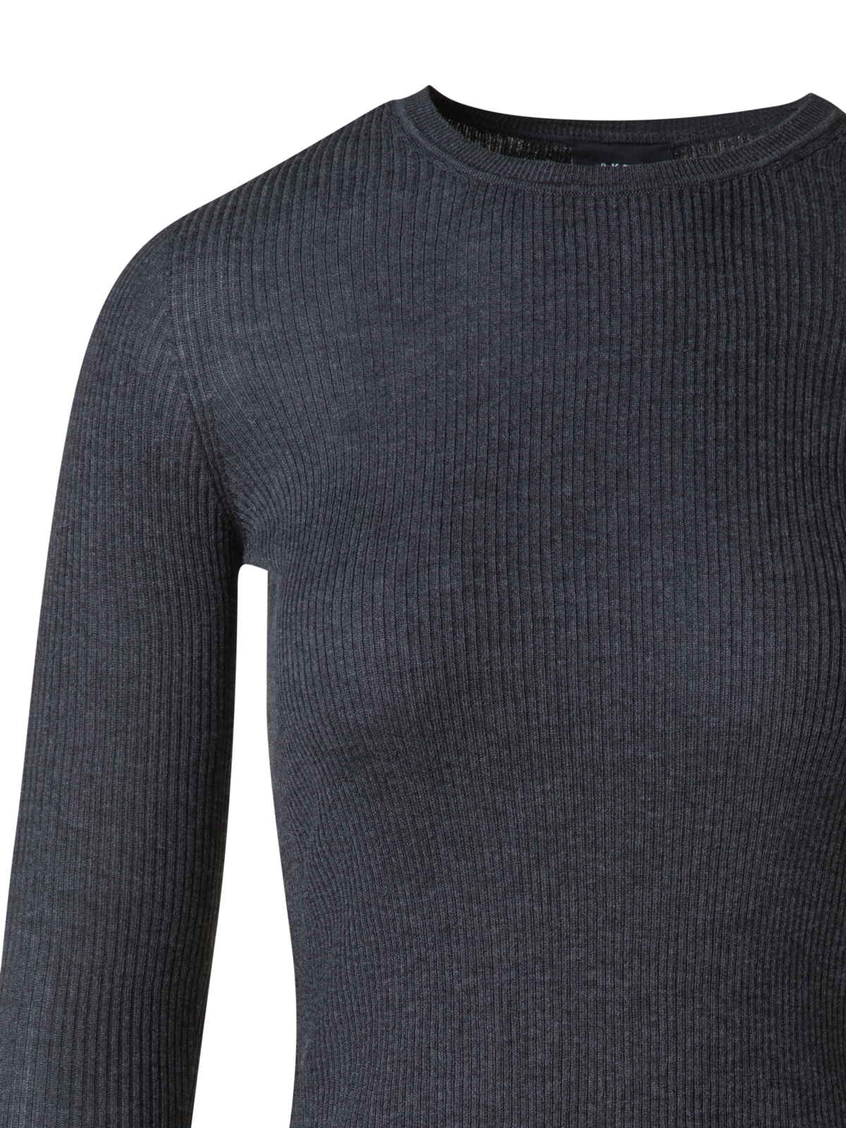Designer Seamless Silk Cotton Knit Sweater - grey