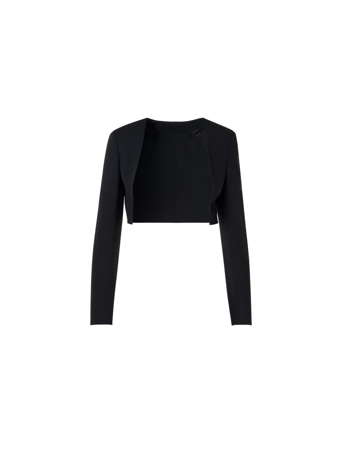 Designer Helline Asymmetrical Jacket with Detachable Bolero - black
