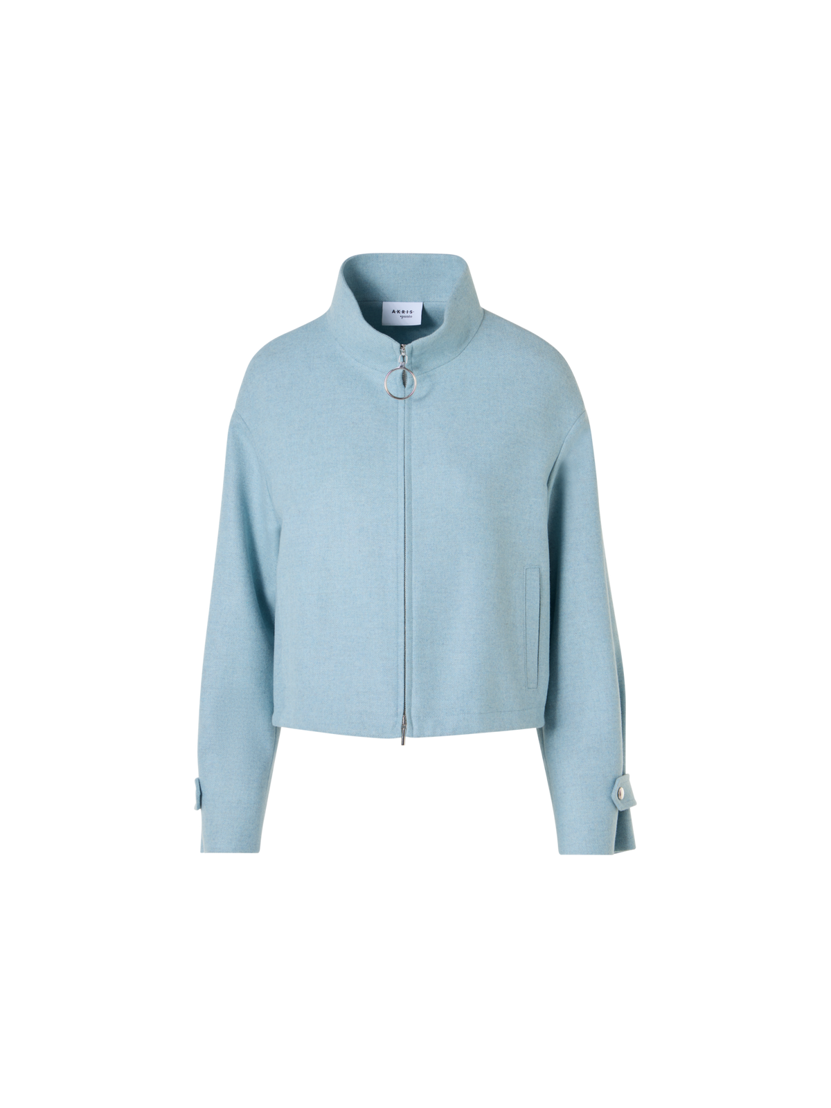 Designer Blouson Jacket in Wool Blend - blue