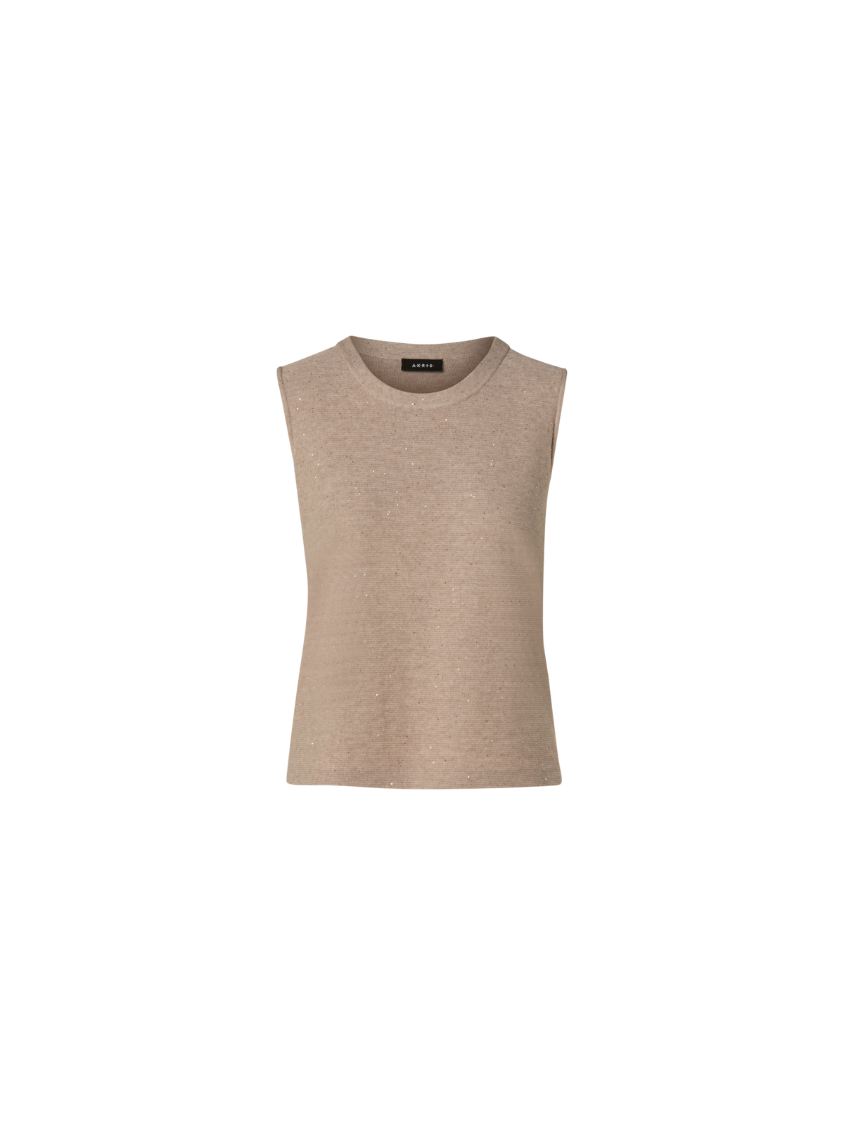 Designer Linen Sequins Knit Tank - pink