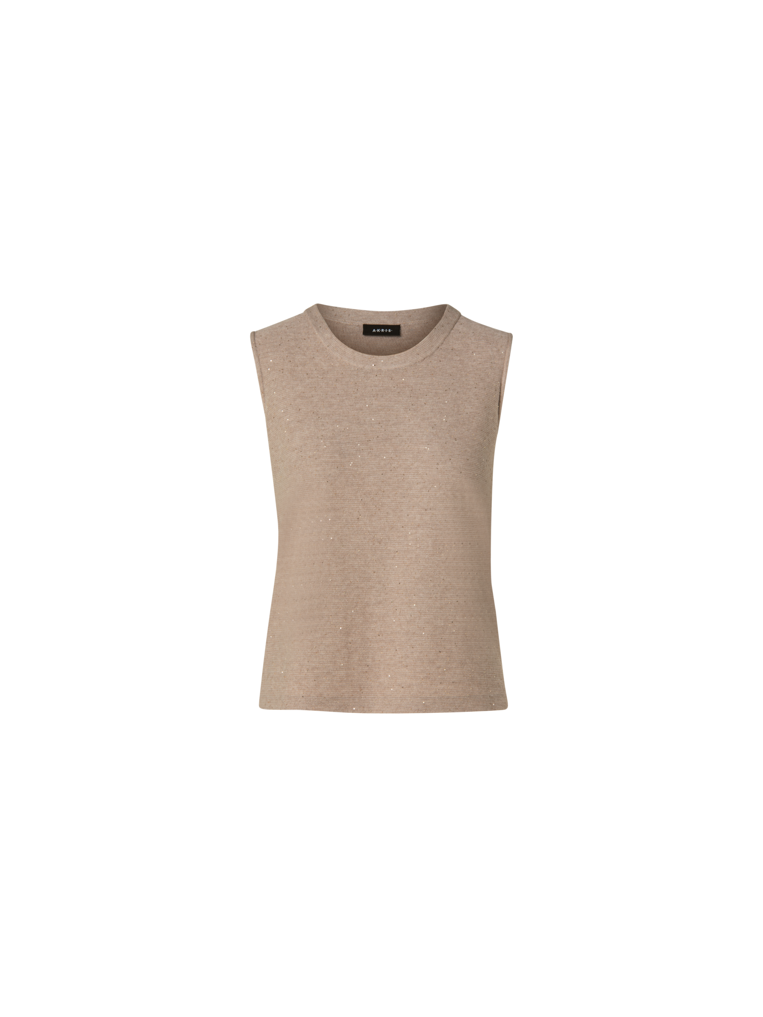 Designer Linen Sequins Knit Tank - pink