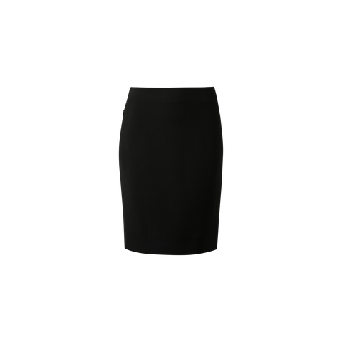 Wool Double-Face Pencil Skirt with Zip Pockets