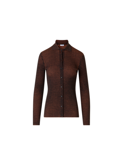 Designer Long-Sleeve Merino Wool Knit Sweater - multicolor