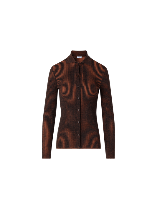 Designer Long-Sleeve Merino Wool Knit Sweater - multicolor