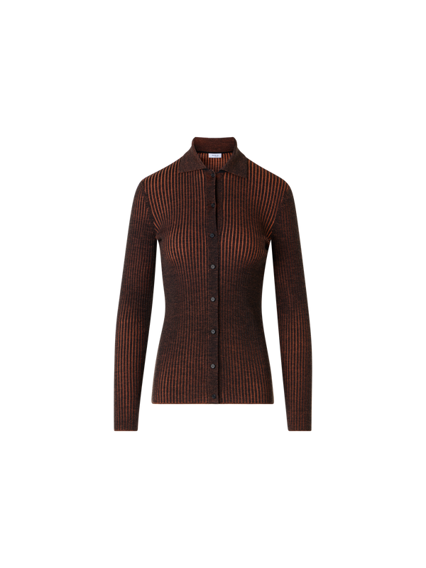Designer Long-Sleeve Merino Wool Knit Sweater - multicolor