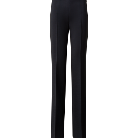 Straight Wool Double-Face Pants