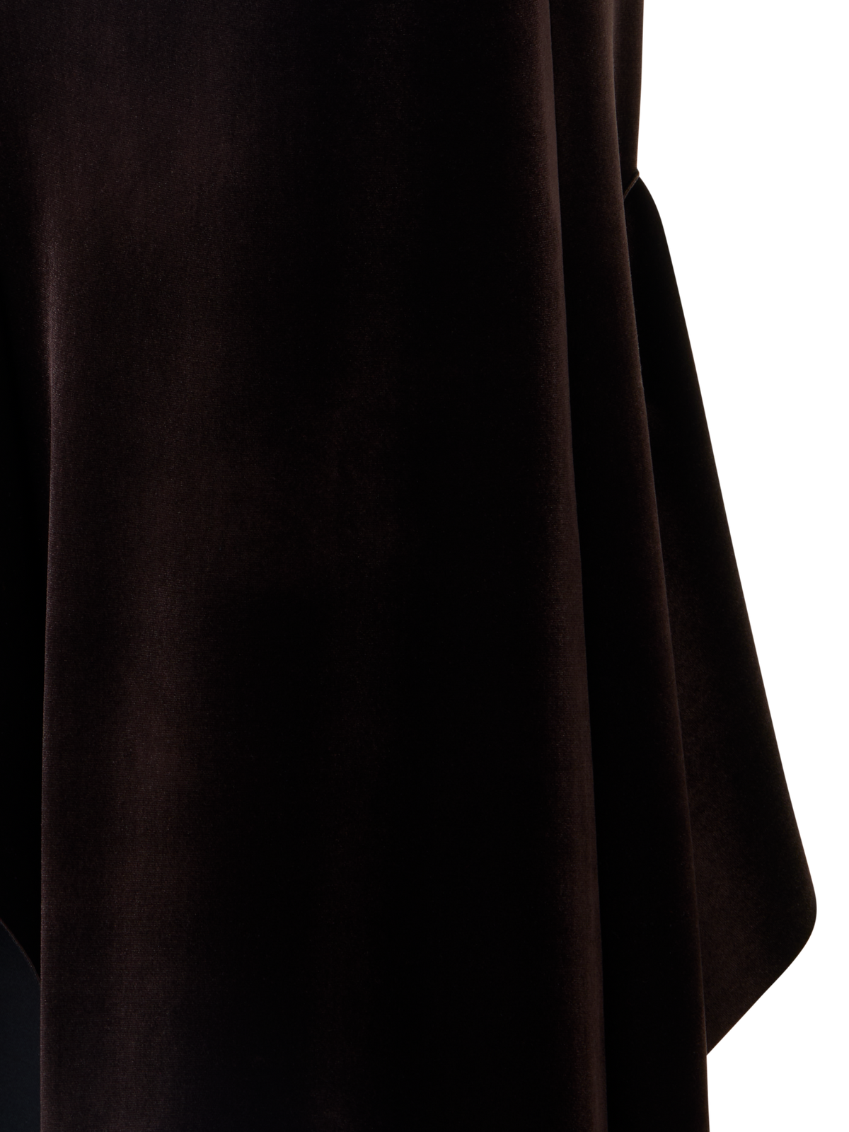 Designer Asymmetrical Velvet Neoprene Midi Skirt - wine